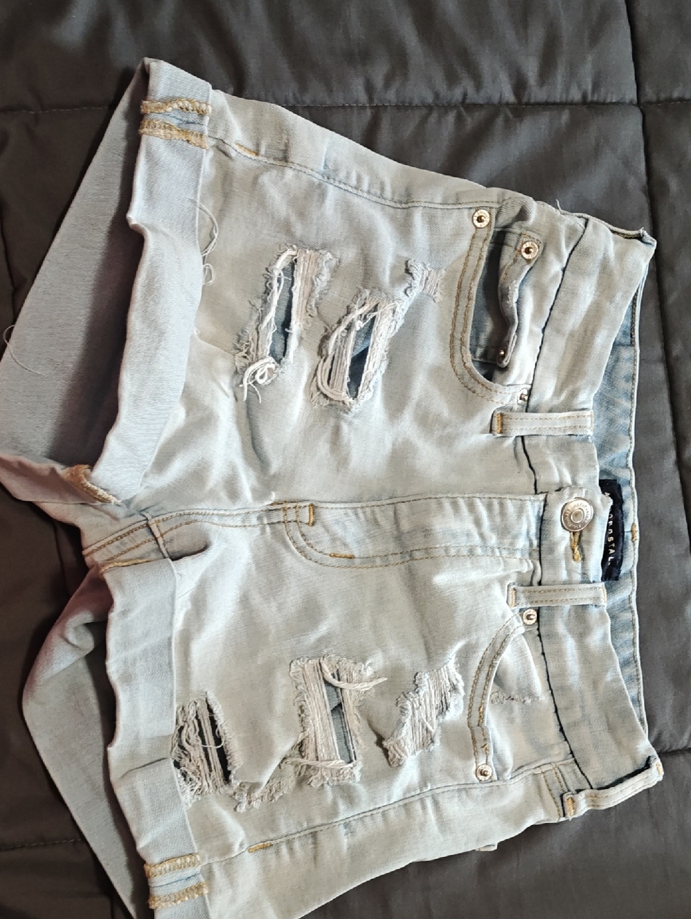 Aeropostale Light Blue Distressed Denim Shorts